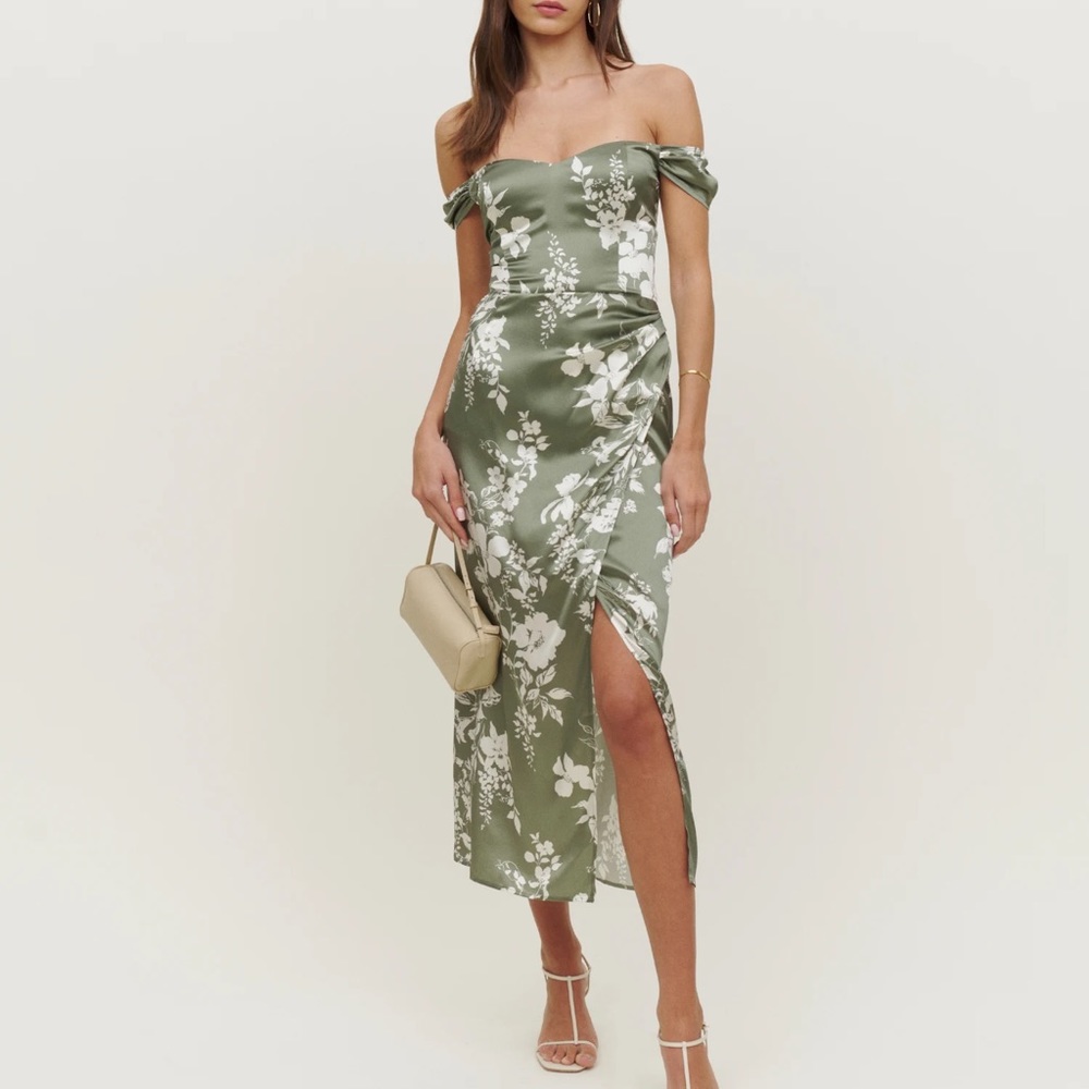 reformation genesis silk dress size 8